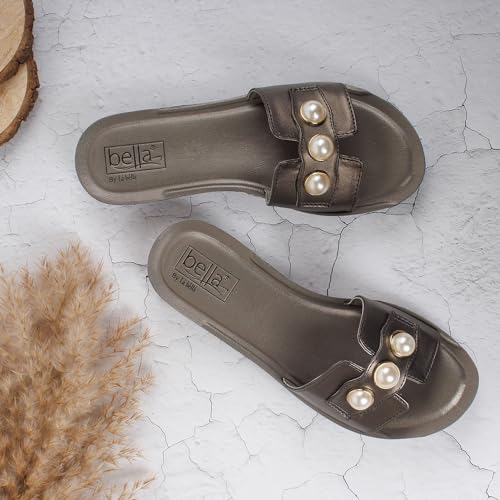 Bella Women Fashion Platform Slip On Gunmetal Sandal | Durable | Stylish | Comfortable | Slip Resistant | Lightweight and Breathable UK39 - Image 3