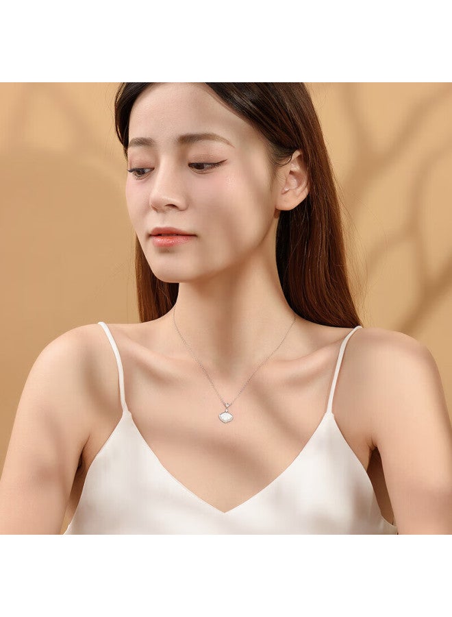 Manhe S925 Silver Prince Pendant Necklace For Women, Dangle elry, New Year Birthday Gift For Wife Or Girlfriend - Image 1