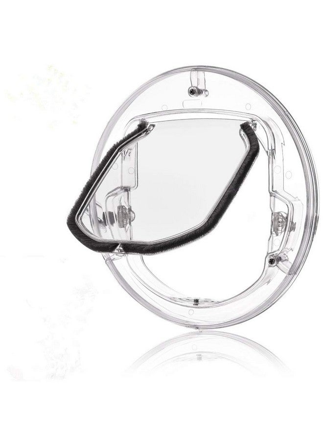 ايجويوس باب للقطط للأبواب الداخلية والخارجية، باب للحيوانات الأليفة بقفل رباعي الاتجاهات، بوابة نافذة للكلاب، مقاس 11.8 بوصة، باب دائري شفاف كبير جدًا للقطط والقطط والكلاب الصغيرة والجراء والكلاب الصغيرة - Image 1