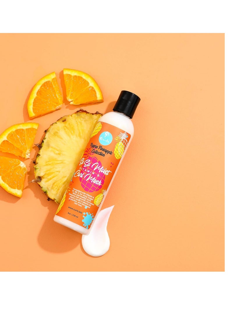 Curls CURLS Poppin Pineapple So So Moist Vitamin C Curl Mask - For All Curl Types - Thickens Hair, Prevents Breakage, and Reduces Hair Loss - Conditions and Moisturizes - 8 Ounces  - Image 4