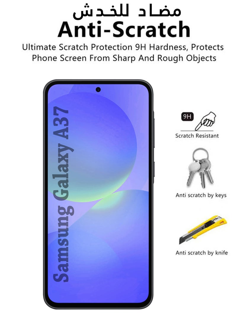 JOMILA Samsung Galaxy A37 Screen Protector | Tempered Glass Compatible with Samsung Galaxy A37| Screen Protector Full HD Quality Tempered Glass Anti-Scratch Edge to Edge Coverage with Easy Installation Kit - Black - Image 3