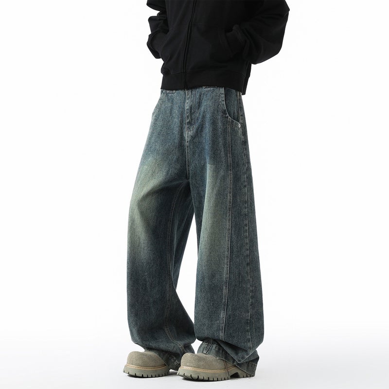 Unisex Classic Denim Jeans Loose Fit Daily Outdoor Wear - Image 1