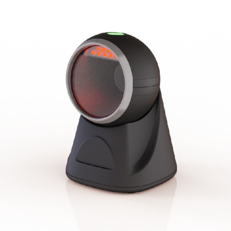 2D Barcode Scanner: Black Desktop Stand, Automatic Sensing, Plug And Play - CMOS Imaging, Multi-System Support, Flexible LED Light Wireless Barcode Reader for Supermarket Cashier, Convenience Store Pa - Image 1
