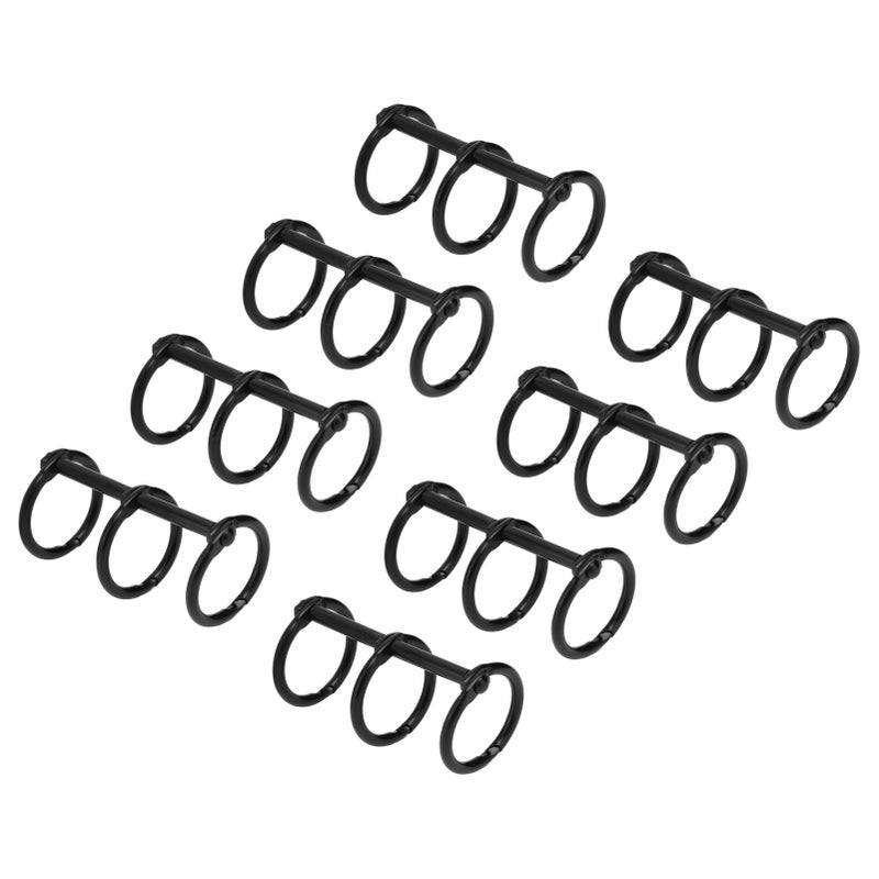 Binder Rings Reusable 3 Hole Electroplated Metal DIY Hand Account Paper Loose Leaf Binding RingsBlack - Image 2