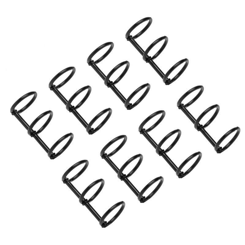 Binder Rings Reusable 3 Hole Electroplated Metal DIY Hand Account Paper Loose Leaf Binding RingsBlack - Image 5