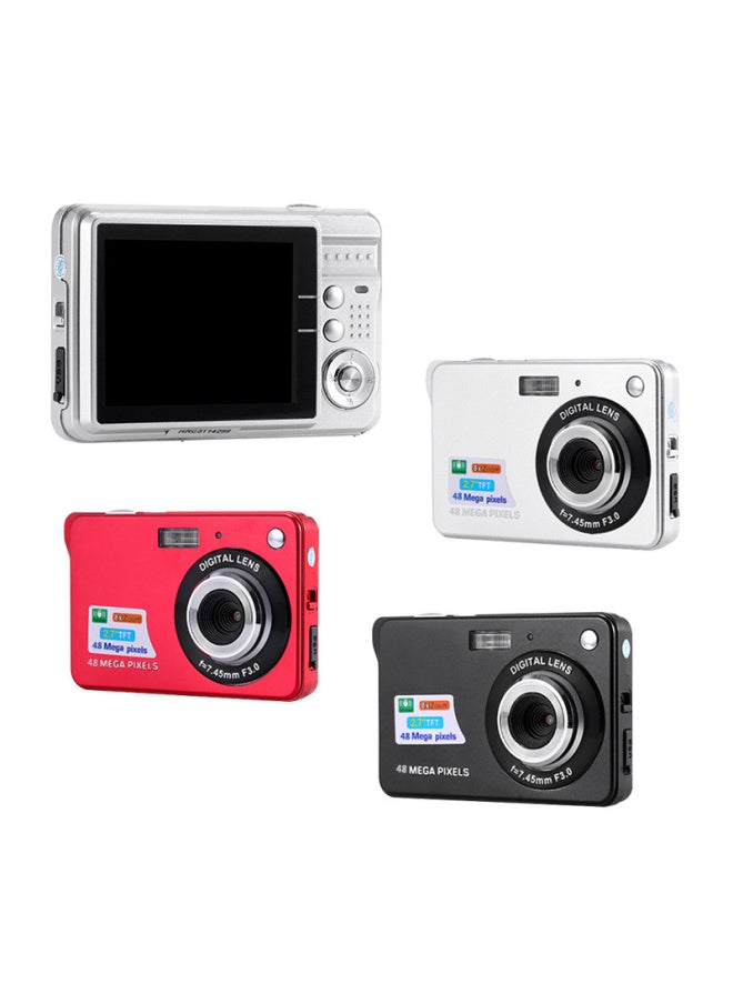 Generic 4800MP HD CCD Digital Camera Student Photography Machine Card Selfie Video Recorder Popular Web Red Camera Normal Digital Camera-Body Color:K09 Black (No Memory) Card Reader OTG Converter  - Image 5
