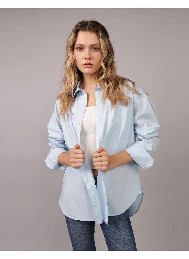American Eagle AE Oversized Perfect Button-Up Shirt  - Image 1