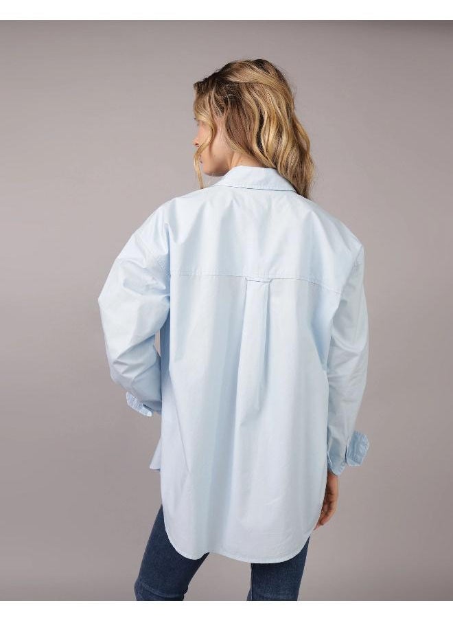 American Eagle AE Oversized Perfect Button-Up Shirt  - Image 2