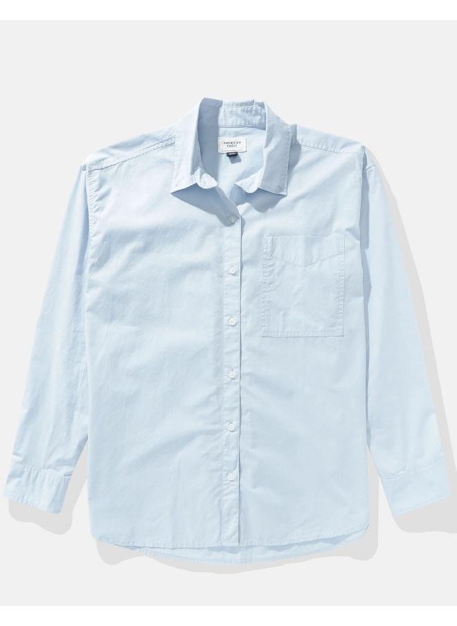 American Eagle AE Oversized Perfect Button-Up Shirt  - Image 3