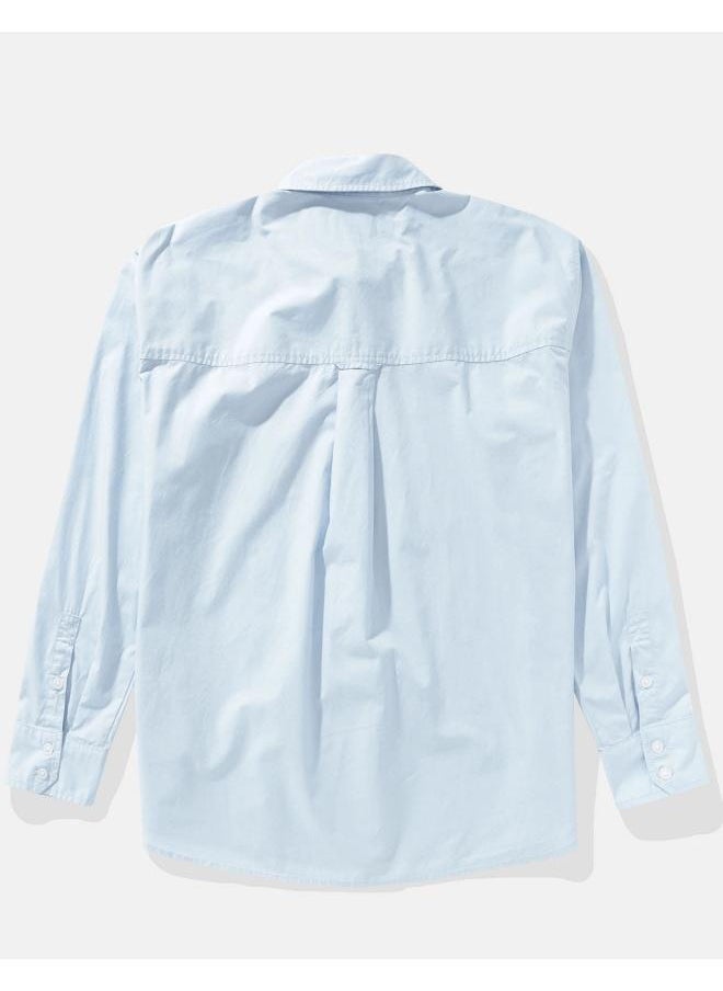American Eagle AE Oversized Perfect Button-Up Shirt  - Image 4