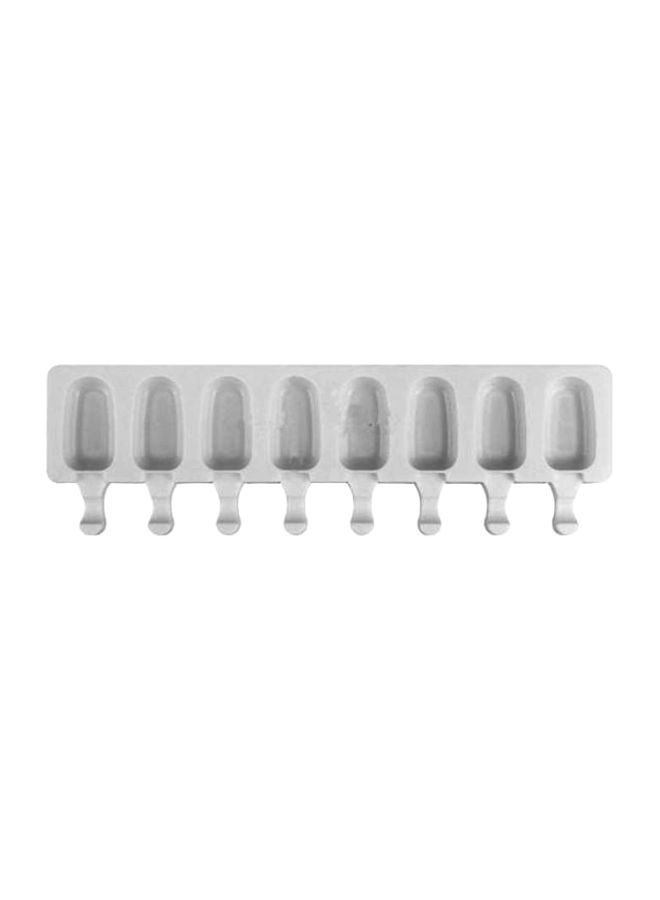 قالب مثلجات مزود بعدد 8 تجاويف أبيض 42x12.5x2سم - Image 1