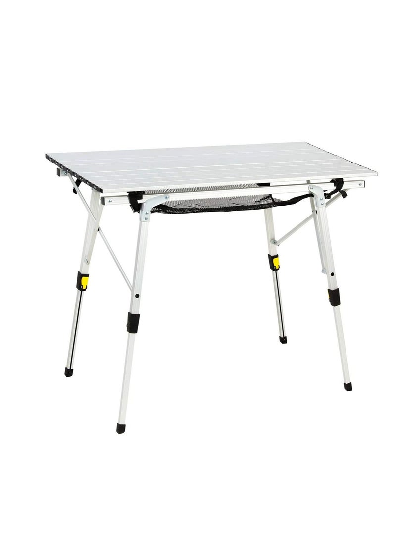 BLOOMING TIME Outdoor Portable Picnic Camping Table with Aluminum Legs Adjustable Height  - Image 1