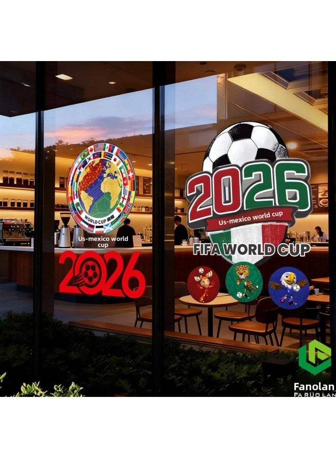 ديكورات وأجواء مستوحاة من كأس العالم 2026 - المواصفات: حجم كبير جدًا، تصنيف اللون: SJB04 011، شفاف، كهرباء ساكنة - Image 4