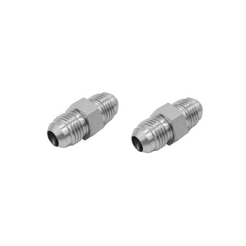 BEITERSTOE 2PACK 24030606 Hydraulic Hose Adapter Fitting 38 Male JIC 37 Flare 91618UNF 38 Male JIC 37 Flare 91618UNF SAE Straight Pipe Joints Tube Connector Carbon Steel - Image 1