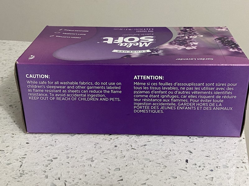 Melaleuca Ecosense Melasoft Fabric Softener - Garden Lavender - 100 Dryer Sheets - Image 2