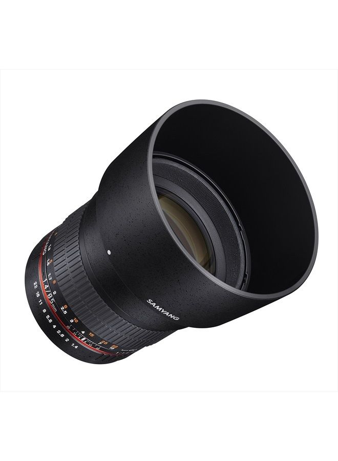 Samyang SY85M-FX 85mm F1.4 Ultra Wide Lens for Fuji X Mount Cameras,Black  - Image 1