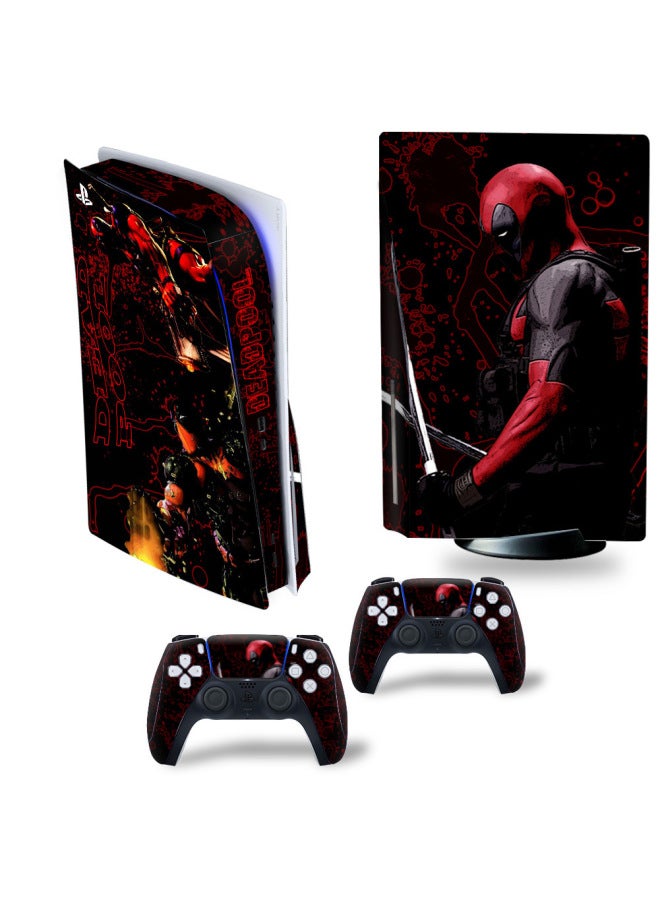 General PS5 CD-ROM Game Machine Sticker Cool Host Sticker Protective Film Marvel Theme Sticker Environmental Protection No Glue-Color:XY-PS5Disk-1232  - Image 2