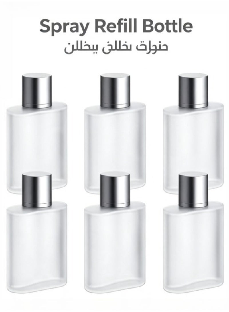 jaexest 6 قطع 50 مل زجاجات البذرة العطور القابلة لإعادة التعبئة ، رذاذ الضباب الدقيق حاوية فارغة لاستخدام السفر - Image 1