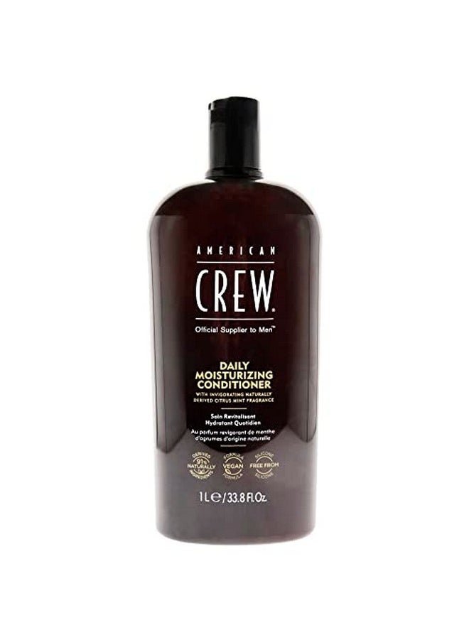 AMERICAN CREW Men'S Conditioner By American Crew Daily Conditioner For Soft Manageable Hair Naturally Derived Vegan Formula Citrus Mint 33.8 Oz  - Image 1