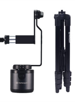 Axis Gimbal Stabilizer for Smartphone Camera - Motorized Rotating Mount for Professional 3D 360 Photo Scans Includes Portable Tripod, Remote and 12 Month Starter Kit for 3D Model Scans