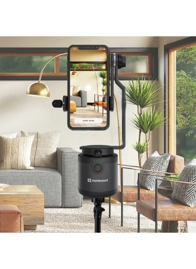 Matterport - Axis Gimbal Stabilizer for Smartphone Camera - Motorized Rotating Mount for Professional 3D 360 Photo Scans Includes Portable Tripod, Remote and 12 Month Starter Kit for 3D Model Scans - Image 1