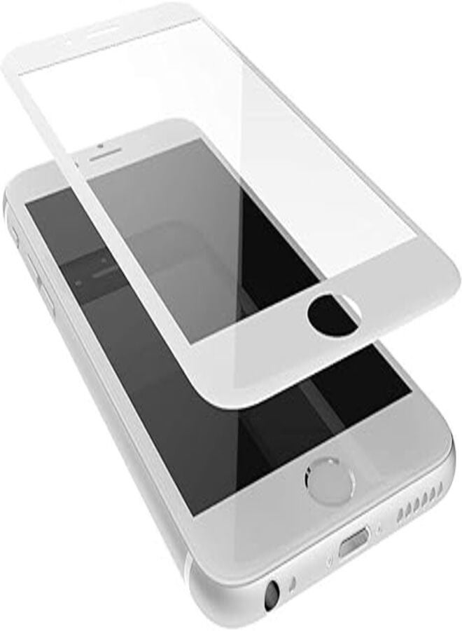 5D Tempered Glass Screen Protector for iPhone 7, White - Image 1