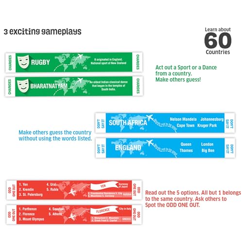 CHALK AND CHUCKLES Chalk & Chuckles Smart Sticks Countries of The World, Trivia & Geography Card Game for Kids Ages 7-12, Learning & Educational Toy with Map Puzzle, Gifts for Boys & Girls, 8, 9, 10, 11, Travel Game - Image 4