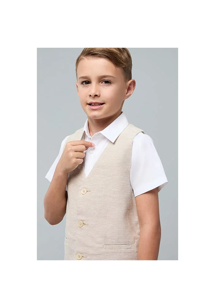 R&b Solid Shirt with Waistcoat