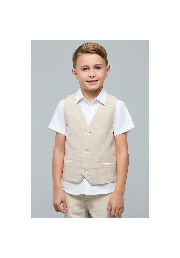 R&b Solid Shirt with Waistcoat