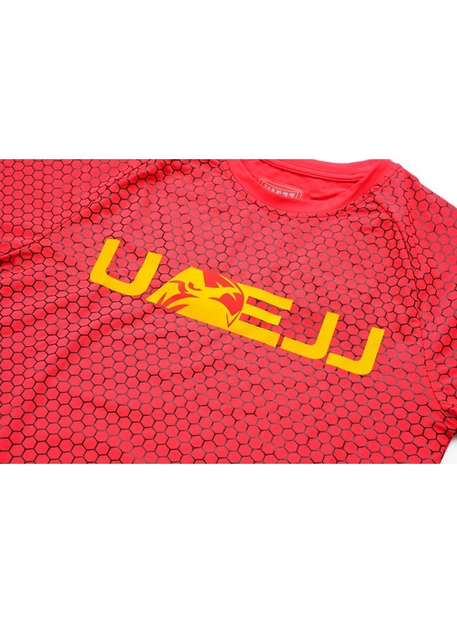 UAEJJ Jiu Jitsu Honey Comb Rashguard Long Sleeve For Adult | Martial Arts Dress For Men | Taekwondo Dress For Men | Dress For Martial Arts| Karate Dress For Men - Image 2