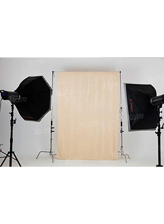 Kate 6ft×9ft Solid Beige Backdrop Portrait Photography Background for Photography Studio Children and Headshots Beige Backdrop Background for Photography Photo Booth - Image 2