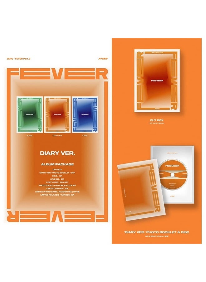 ATEEZ - ZERO:FEVER Part 3 Mini Album Vol.6 [Incl. First Press Only Folded Poster] (Diary version) (CMCC11657) - Image 1