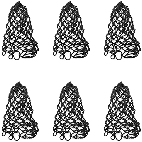 TAODAN 6PCS Billiards Table Pocket Billiards Net Hollow Out Pool Table Pocket Nets Billiards Nets Pool Table Pocket Net Replacement Snooker Table Cotton Heavy Bags Pool Table Accessories Black - Image 1