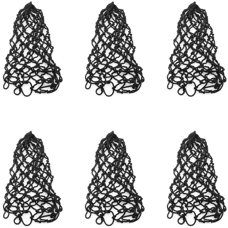 TAODAN 6PCS Billiards Table Pocket Billiards Net Hollow Out Pool Table Pocket Nets Billiards Nets Pool Table Pocket Net Replacement Snooker Table Cotton Heavy Bags Pool Table Accessories Black - Image 2