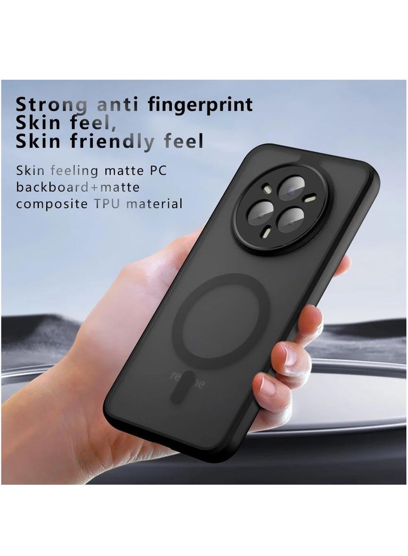 Fankalo حافظة هاتف مغناطيسية لهاتف Realme 14 Pro+/ Realme 14 Pro Plus 5G، غلاف خلفي شفاف غير لامع، حماية رقيقة للهاتف - Image 4