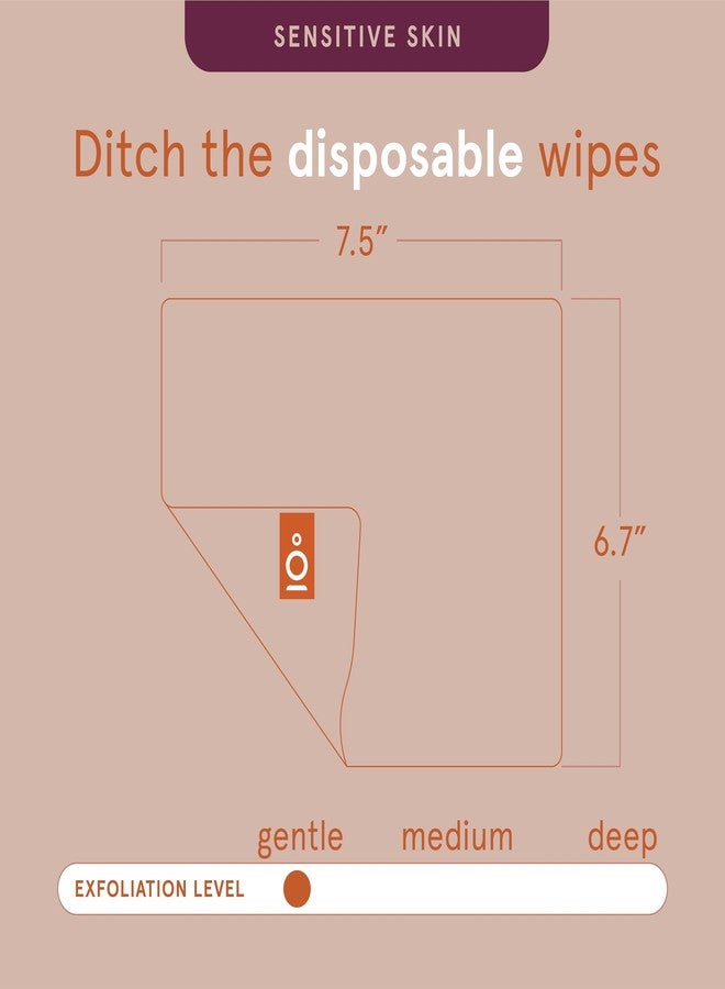 cleanlogic مناديل تنظيف الوجه ذات القوام المزدوج من كلين لوجيك للعناية بالبشرة، عبوة 3، مناديل غسل الوجه عالية الجودة لتنظيف البشرة الحساسة - Image 3
