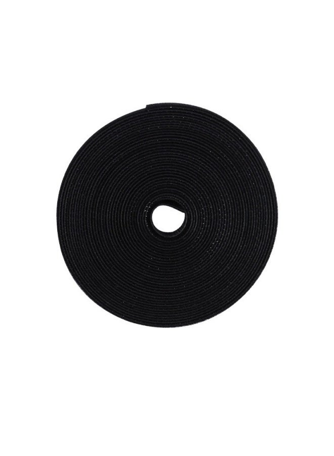 Cable Tidy Management Fastening Tape Sticky Strips Hook Loop Reusable and Flexible Wire Ties Cable Organizer for Computer TV Power and Other Cables Black 5 Meter - Image 2