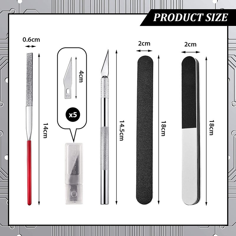 17 Pieces Metal Puzzle Tools Suit For 3D Model Building Repairing And Fixing Jewelry Pliers Set - Image 4