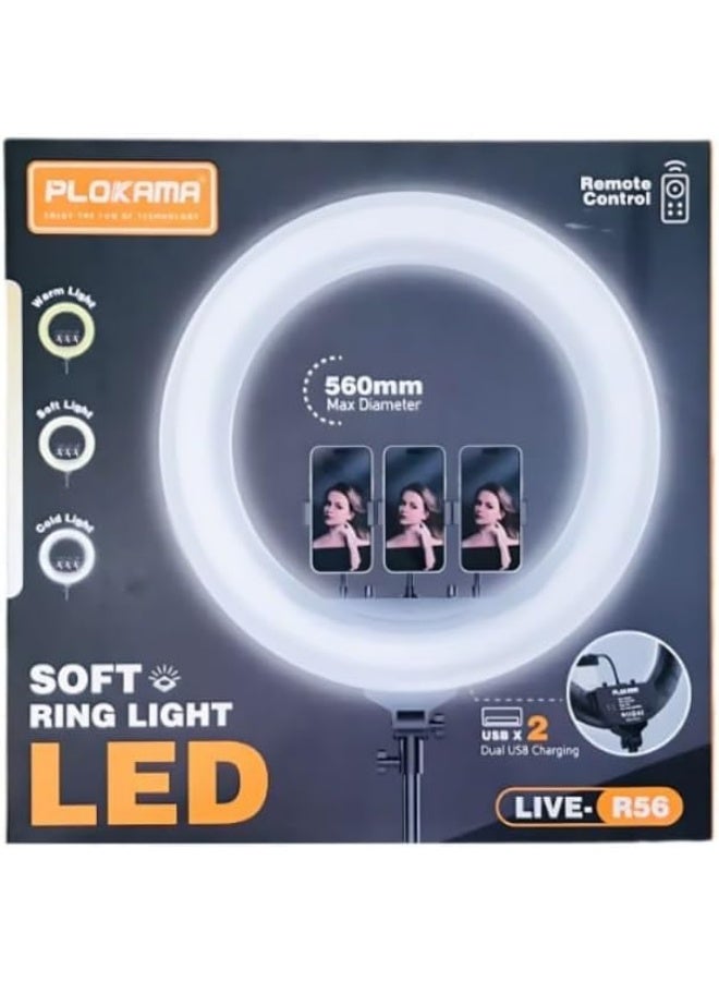 plokama Plokama R56 Soft Led Ring Light 56cm 220 V 56 inch Z9660F42554A513BC3A5BZ