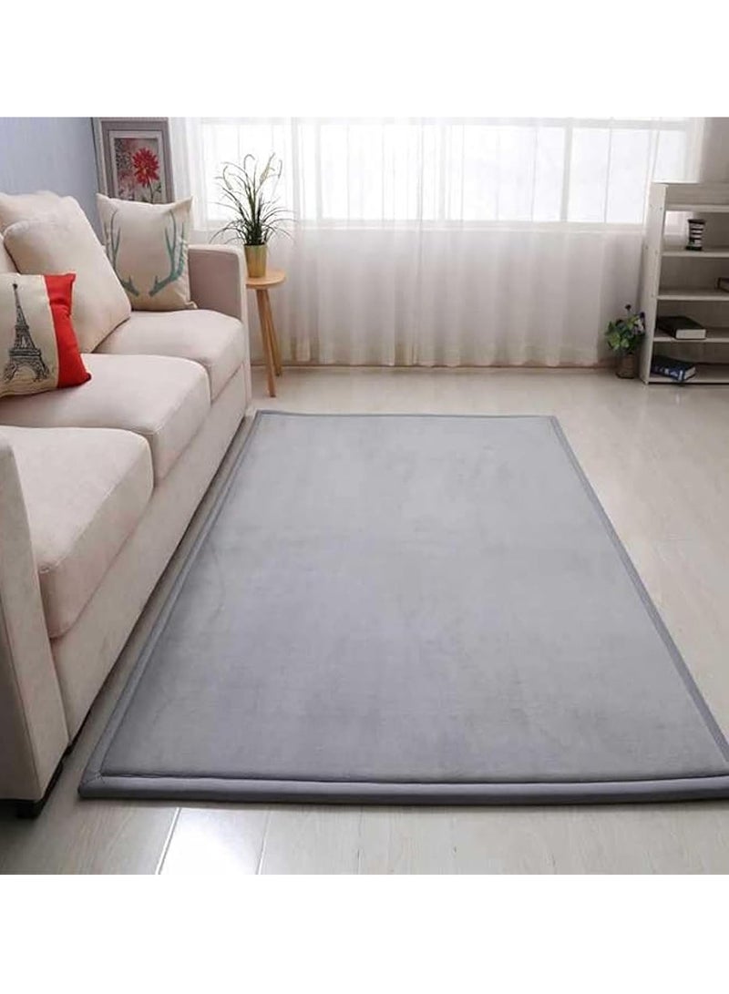 MONOGUE Modern Fluffy Area Rug Soft Velvet 2cm Thick Washable Carpet Anti Slip Floor Mat for Bedroom Living Room - Image 1