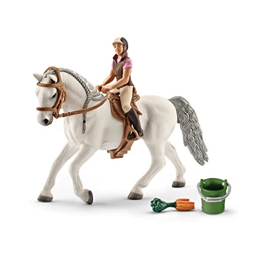 Schleich Horse Club - 7 PC Rider and Horse Toy Playset with Accessories - Realistic Rider and Lipizzaner Mare Figurine - Fun Toys for Girls and Boys - Collectible Figures for Kids Ages 5+ - 41433 - Image 2