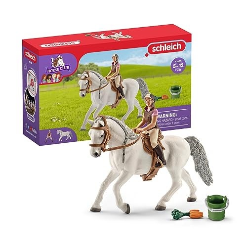 Schleich Horse Club - 7 PC Rider and Horse Toy Playset with Accessories - Realistic Rider and Lipizzaner Mare Figurine - Fun Toys for Girls and Boys - Collectible Figures for Kids Ages 5+ - 41433 - Image 4