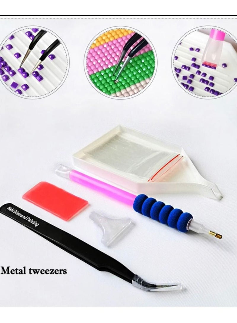 STRATEG Craft Kits DIY 5D Round Diamond Painting Multicolor - Image 3