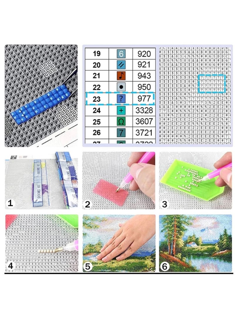 STRATEG Craft Kits DIY 5D Round Diamond Painting Multicolor - Image 4