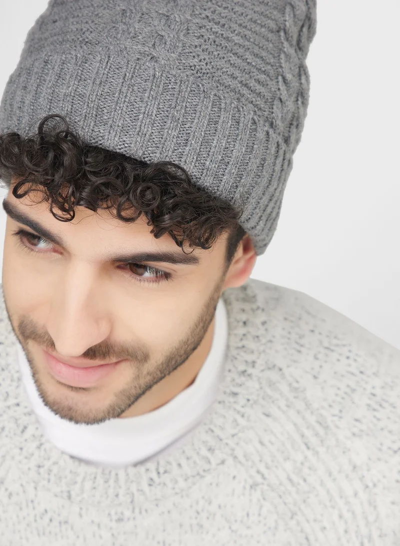 Robert Wood Cable Knit Winter Beanie