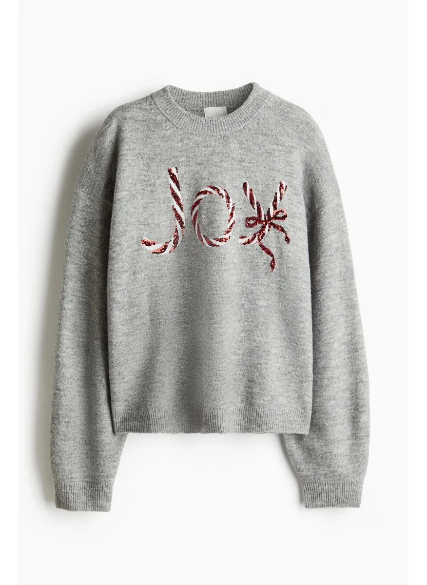 اتش اند ام Motif-Detail Jumper