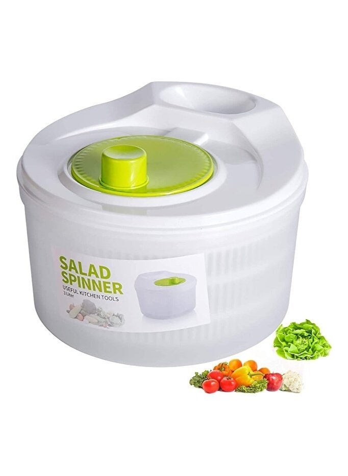 Macon Salad dryer and vegetable washer (large capacity 3 liters) - Fruit and lettuce dryer - Image 1