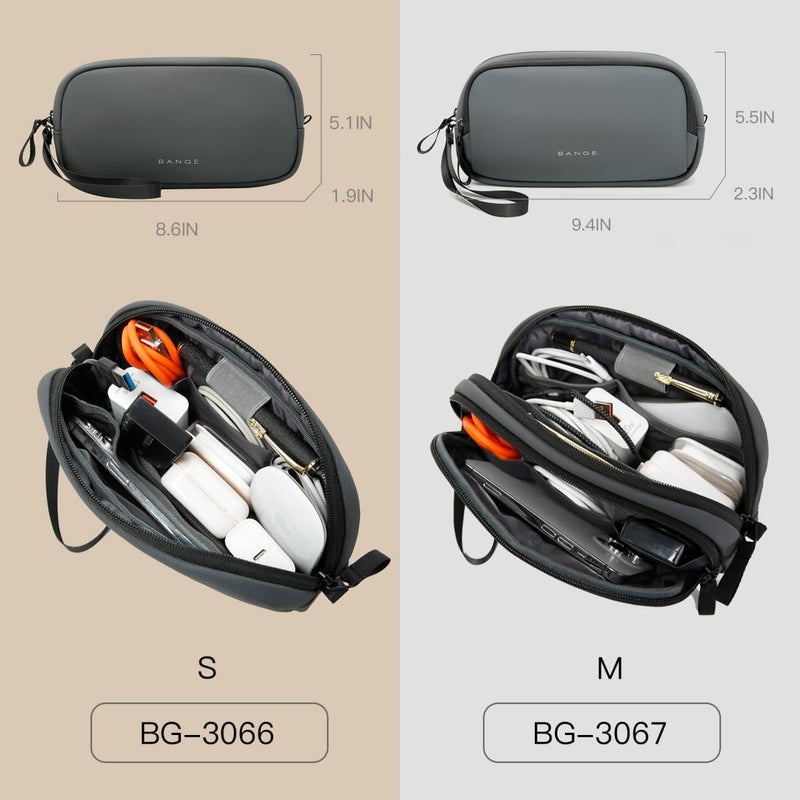 BANGE Cable Organizer Pouch，Water Resistant Tech Accessories Bag Carry Storage，Electronic Accessory Case for Charger, Cables, Power Bank, Hard Drive, Cords - Image 3
