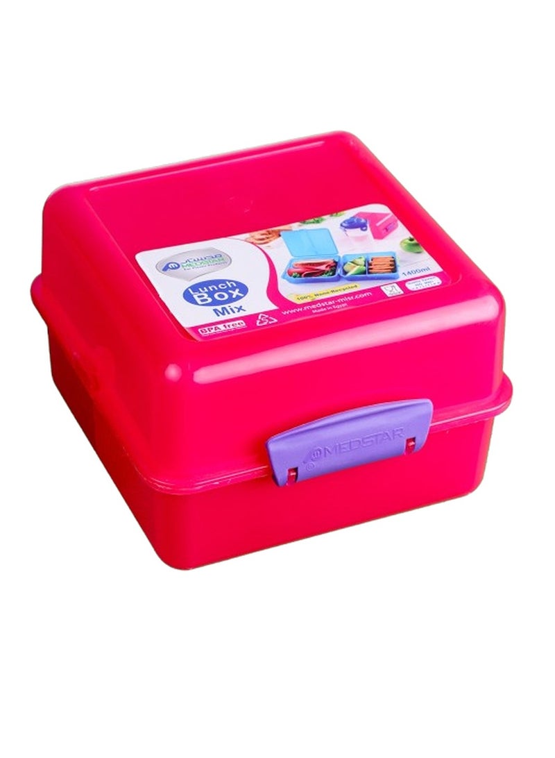 Medstar Lunch Box 1400 ML Pink - 7707  - Image 1