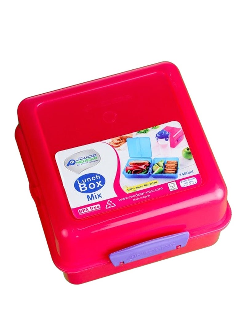 Medstar Lunch Box 1400 ML Pink - 7707  - Image 2